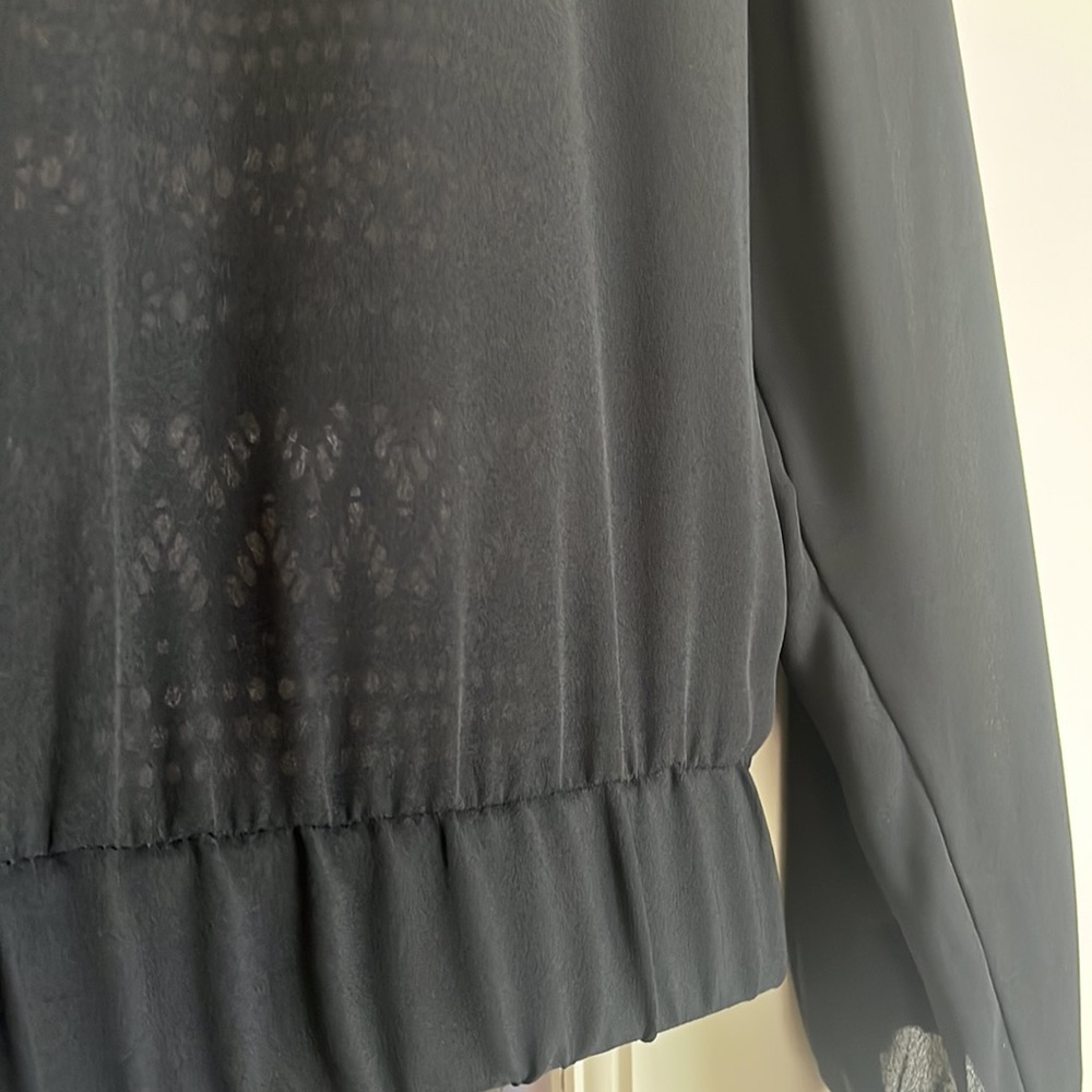 BCX Jacket Small Black Zip-Up Sheer Lace Formal - Picture 6 of 7